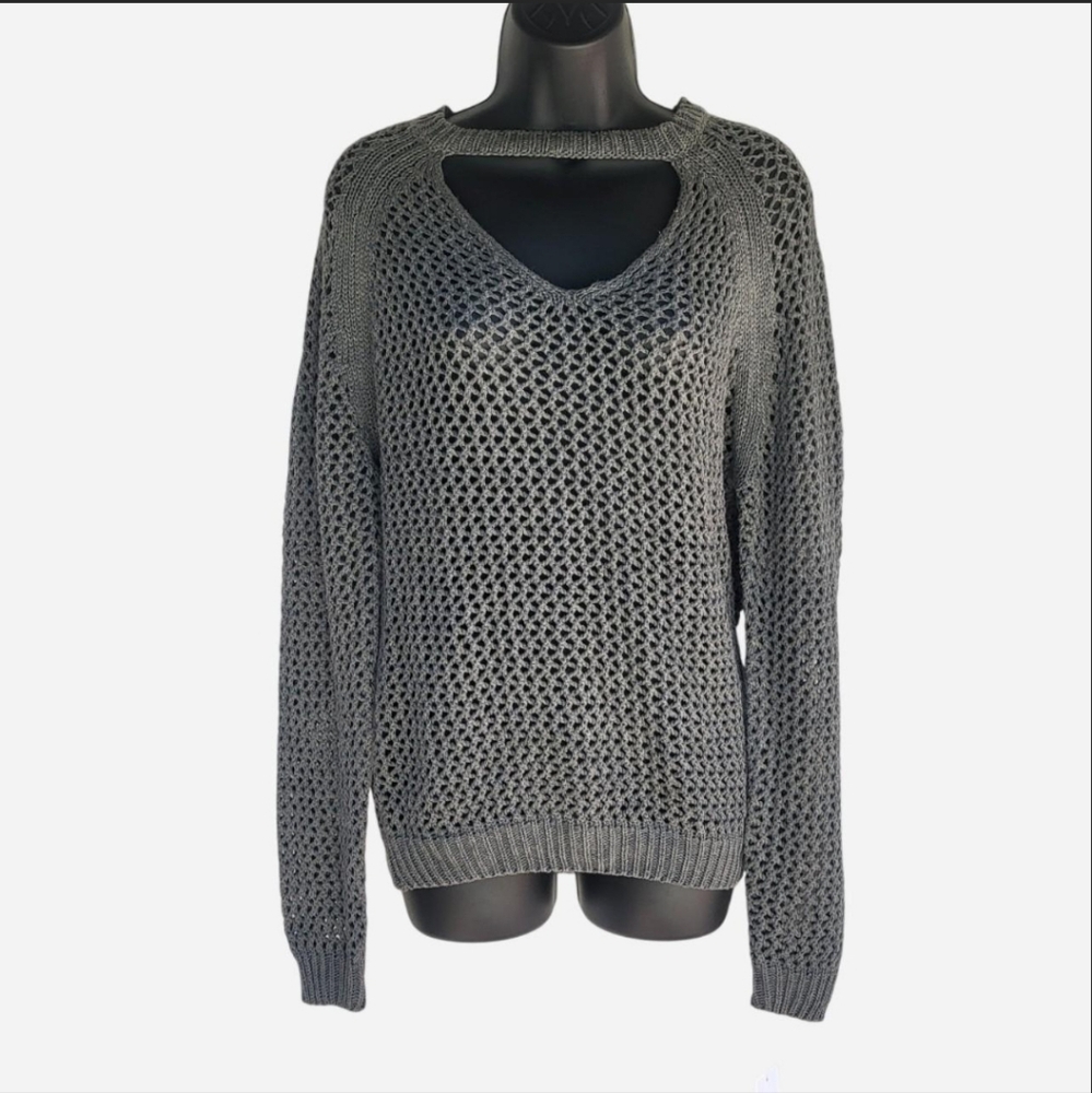 Ten Sixty Sherman Gray V-Neck Sweater